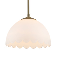 Golden 6954-M BCB-OP - Golden Lighting Dorinda 1-light Pendant in Brushed Champagne Brass
